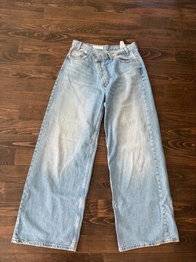 Zara Light Blue Wide-Leg Jeans